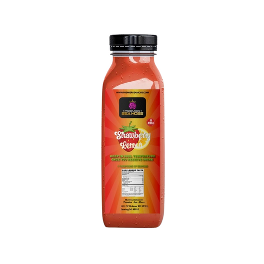 Strawberry Sea Moss Lemonade - 12 oz - 1 Bottle