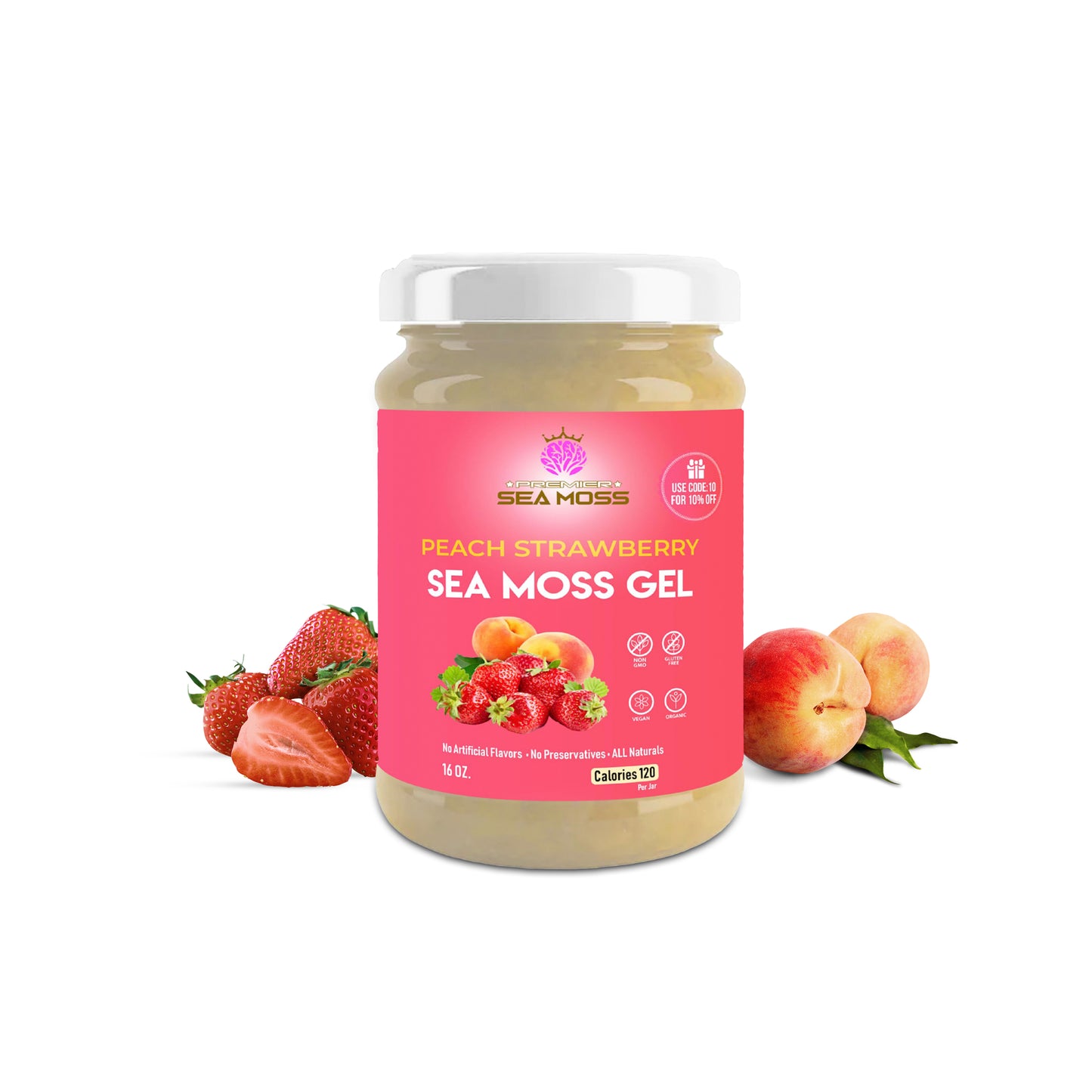 Flavored Sea Moss Gel - 16 oz - premierseamoss