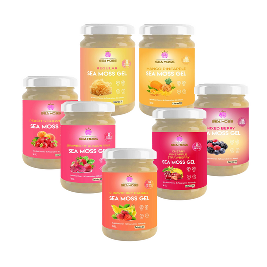 7 Sea Moss Gel Flavors Bundle